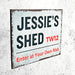Personalised Metal Street Sign - Shed Sign - London Postcode Sign Style ...