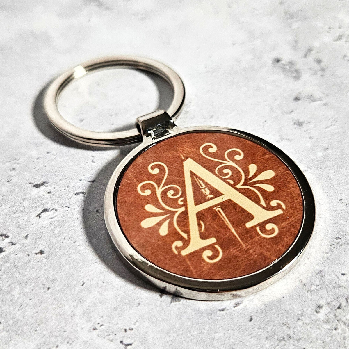 Key Rings Intial Custom Monogram Keyring - Personalised Initial Keychain - Gift for Him ...