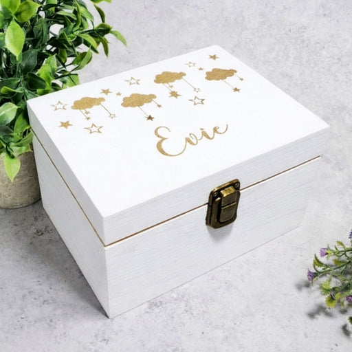 Personalised Newborn Gift I New Baby Wood Memory Box I New Parent Gift - 6 Sizes Small to XLarge