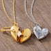 Personalised Opening Heart Pendant Necklace with Secret Message Scroll – Gold or Silver