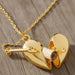 Personalised Opening Heart Pendant Necklace with Secret Message Scroll – Gold or Silver