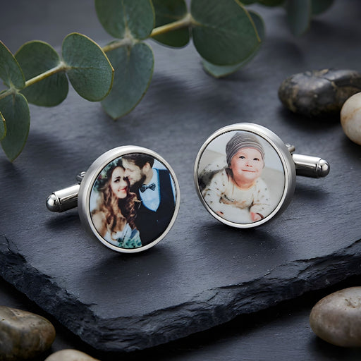 Personalised Photo Cufflinks - Birthday Wedding Gift For Him