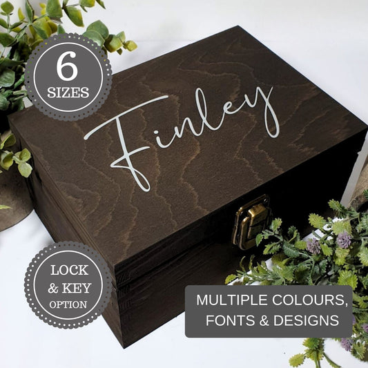 Personalised Photo Memory Box I A4 Document Storage I Small & Large Sizes