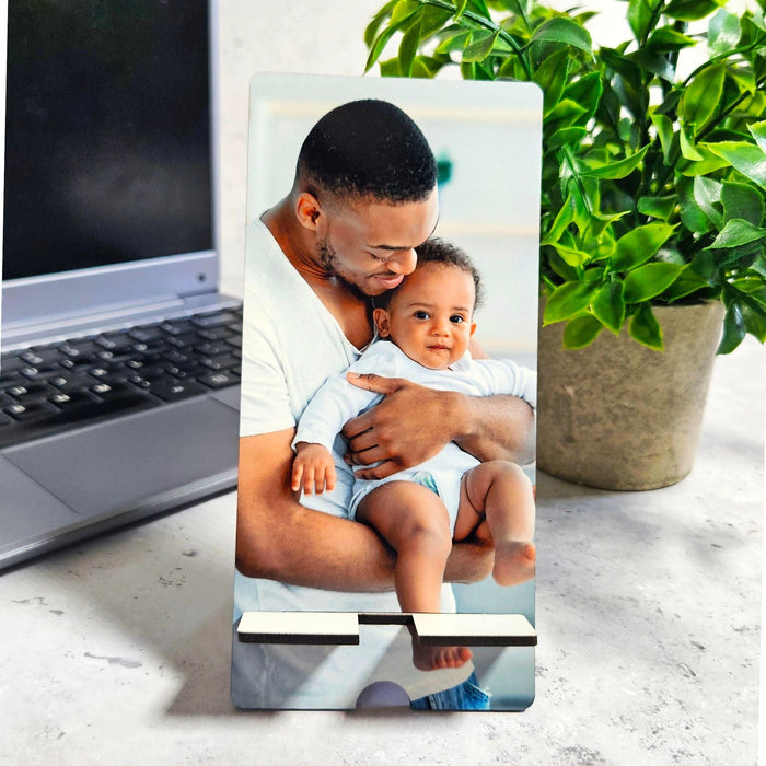 Personalised Photo Phone Stand - Father's Day Gift