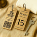 Personalised QR Code Keyring I Custom Wooden Scanable Website Keyring I Engraved Business QR Code Keychain