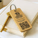 Personalised QR Code Keyring I Custom Wooden Scanable Website Keyring I Engraved Business QR Code Keychain