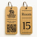 Personalised QR Code Keyring I Custom Wooden Scanable Website Keyring I Engraved Business QR Code Keychain