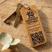 Personalised QR Code Keyring I Custom Wooden Scanable Website Keyring I Engraved Business QR Code Keychain