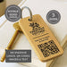 Personalised QR Code Keyring I Custom Wooden Scanable Website Keyring I Engraved Business QR Code Keychain