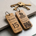Personalised QR Code Keyring I Custom Wooden Scanable Website Keyring I Engraved Business QR Code Keychain