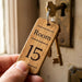 Personalised QR Code Keyring I Custom Wooden Scanable Website Keyring I Engraved Business QR Code Keychain