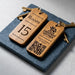 Personalised QR Code Keyring I Custom Wooden Scanable Website Keyring I Engraved Business QR Code Keychain