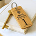 Hotel Guesthouse QR Code Keyring I Personalised Wooden Scanable Website Keyring I Custom QR Code Keychain