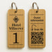 Hotel Guesthouse QR Code Keyring I Personalised Wooden Scanable Website Keyring I Custom QR Code Keychain