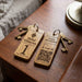 Personalised QR Code Wooden Keyring, Hotel QR Code Keyring, Custom Holiday Let Key Fob, Airbnb Guest Keyring, Engraved Business Keychain