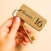 Personalised Room Name Keyring I Engraved Hotel AirBnB Bed & Breakfast Keyring I Room Number Keychain