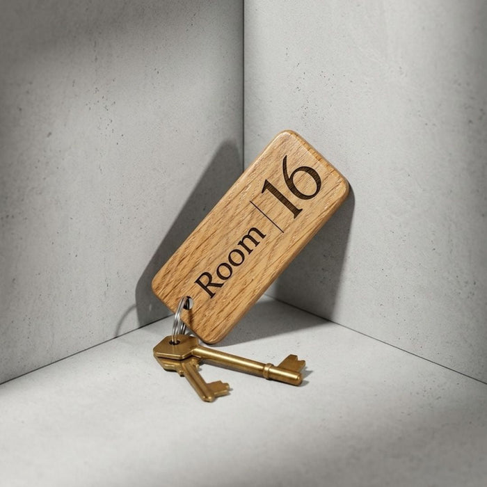 Personalised Room Name Keyring I Engraved Hotel AirBnB Bed & Breakfast Keyring I Room Number Keychain