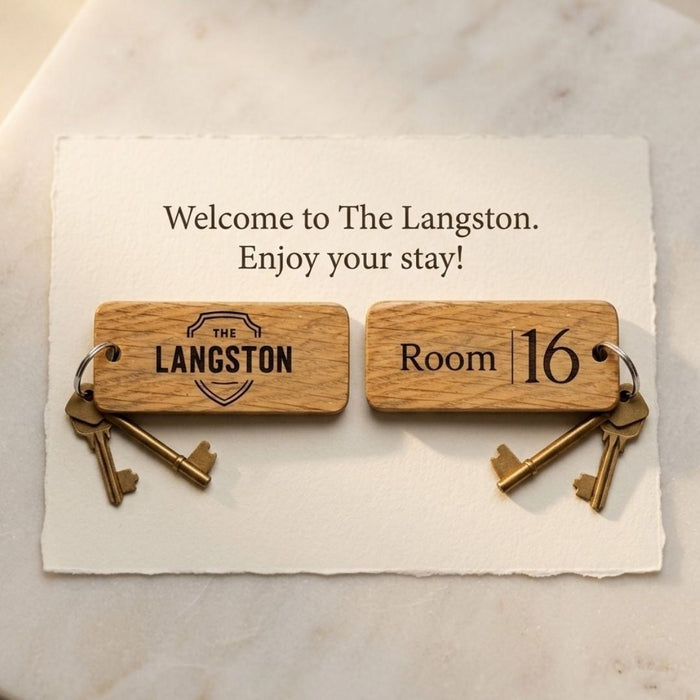 Personalised Room Name Keyring I Engraved Hotel AirBnB Bed & Breakfast Keyring I Room Number Keychain