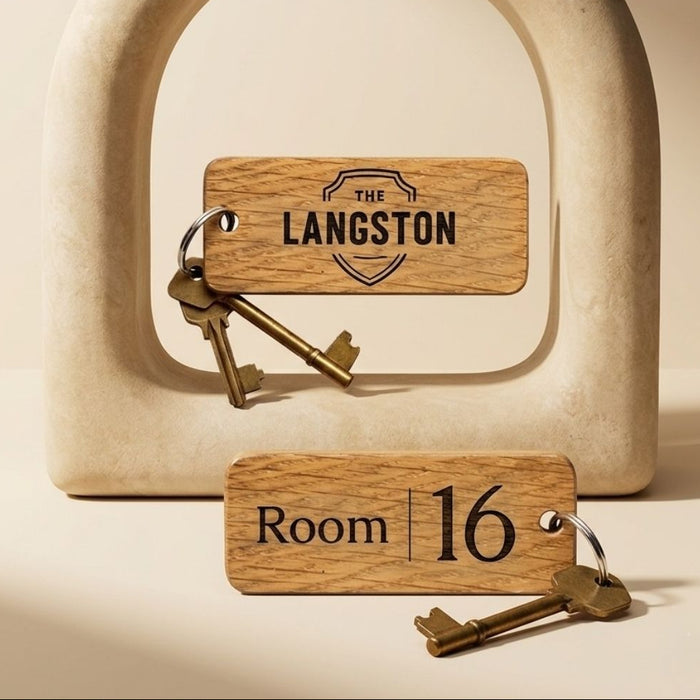 Personalised Room Name Keyring I Engraved Hotel AirBnB Bed & Breakfast Keyring I Room Number Keychain