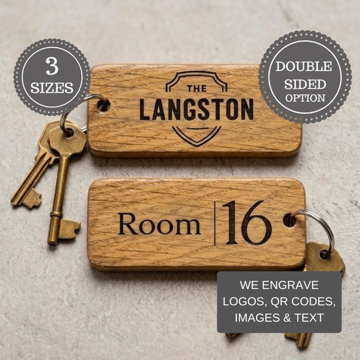 Personalised Room Name Keyring I Engraved Hotel AirBnB Bed & Breakfast Keyring I Room Number Keychain