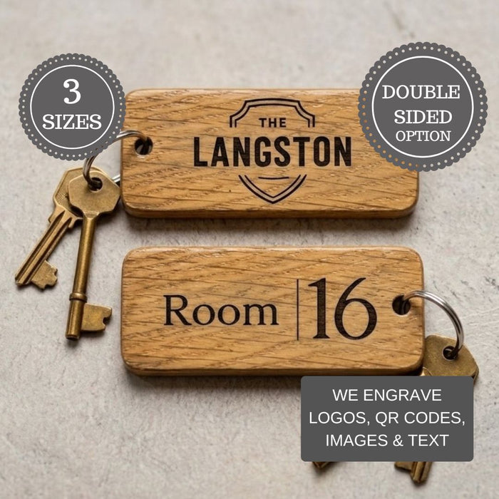 Personalised Room Name Keyring I Engraved Hotel AirBnB Bed & Breakfast Keyring I Room Number Keychain