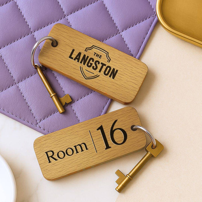 Personalised Room Name Keyring I Engraved Hotel AirBnB Bed & Breakfast Keyring I Room Number Keychain