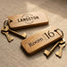 Personalised Room Name Keyring I Engraved Hotel AirBnB Bed & Breakfast Keyring I Room Number Keychain