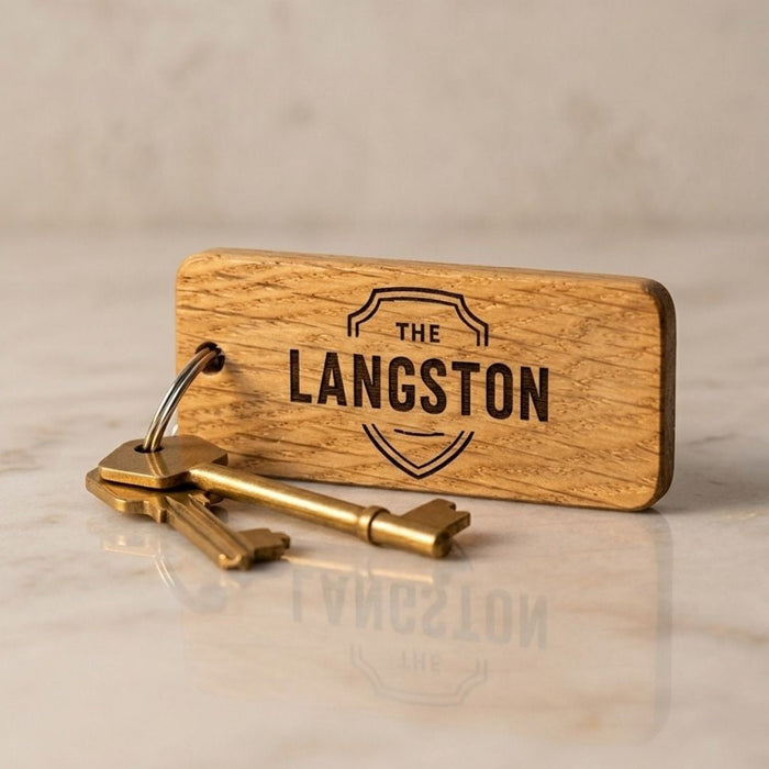 Personalised Room Name Keyring I Engraved Hotel AirBnB Bed & Breakfast Keyring I Room Number Keychain