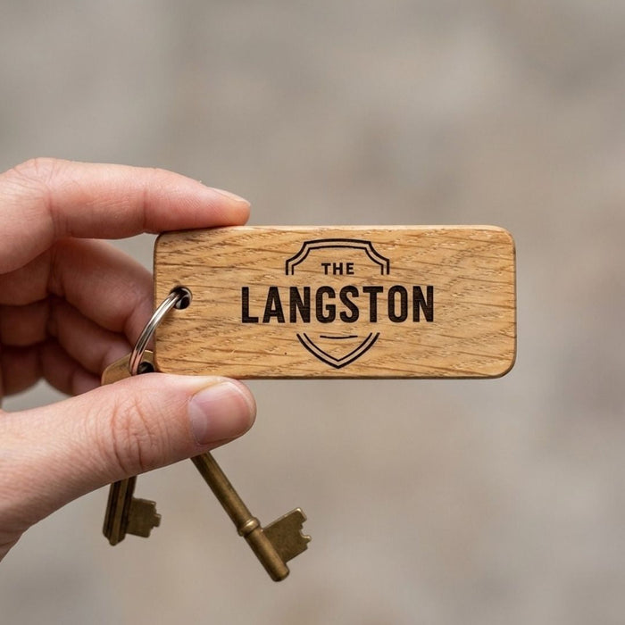 Personalised Room Name Keyring I Engraved Hotel AirBnB Bed & Breakfast Keyring I Room Number Keychain