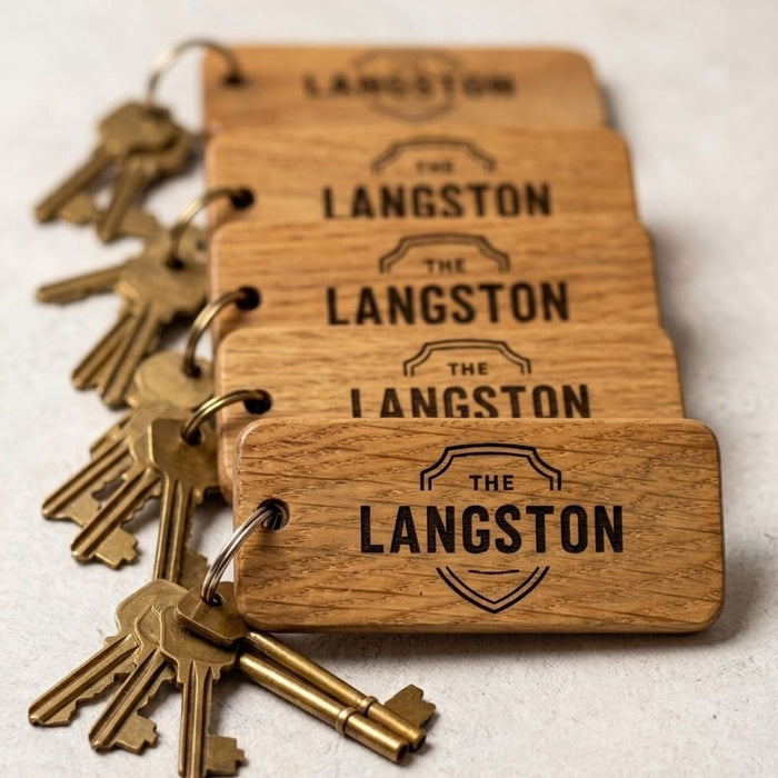 Personalised Room Name Keyring I Engraved Hotel AirBnB Bed & Breakfast Keyring I Room Number Keychain