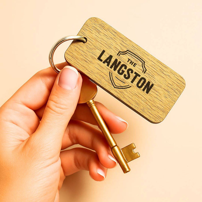Personalised Room Name Keyring I Engraved Hotel AirBnB Bed & Breakfast Keyring I Room Number Keychain