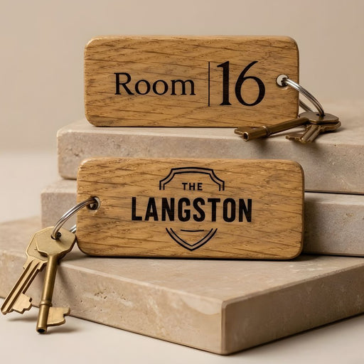 Personalised Room Name Keyring I Engraved Hotel AirBnB Bed & Breakfast Keyring I Room Number Keychain