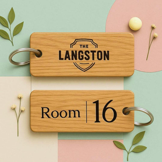Personalised Room Name Keyring I Engraved Hotel AirBnB Bed & Breakfast Keyring I Room Number Keychain