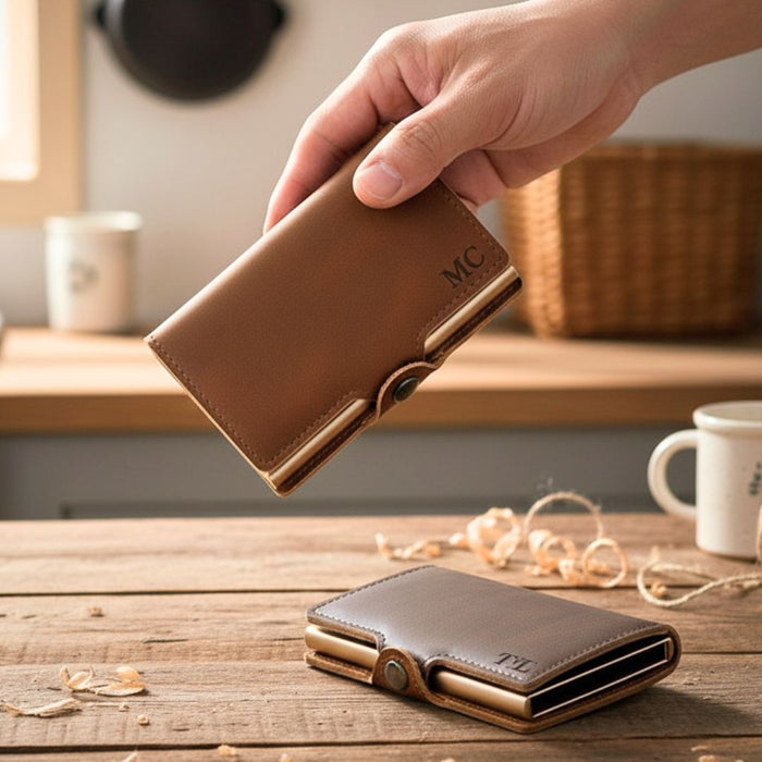 Men's Leather Wallet RFD Blockng Money Clp Credt Card Holder Slm Men's Leather Wallet RFD Blockng Money Clp Credt Card Holder Slm