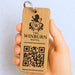 Personalised Social Media QR Code Keyring I Promotional Website Keyring I Wooden Business QR Code Keychain