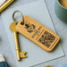 Personalised Social Media QR Code Keyring I Promotional Website Keyring I Wooden Business QR Code Keychain