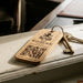 Custom QR Code Wooden Keyring, Branded Business Keyring, Personalised Logo Keychain, Promotional Company Key Fob, Engraved Key Tag
