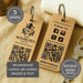 Personalised Social Media QR Code Keyring I Promotional Website Keyring I Wooden Business QR Code Keychain