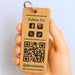 Personalised Social Media QR Code Keyring I Promotional Website Keyring I Wooden Business QR Code Keychain