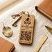Personalised Social Media QR Code Keyring I Promotional Website Keyring I Wooden Business QR Code Keychain