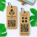 Personalised Social Media QR Code Keyring I Wooden Scanable Website Keyring I Business QR Code Keychain