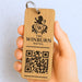 Personalised Social Media QR Code Keyring I Wooden Scanable Website Keyring I Business QR Code Keychain