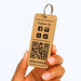 Personalised Social Media QR Code Keyring I Wooden Scanable Website Keyring I Business QR Code Keychain
