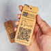 Personalised Social Media QR Code Keyring I Wooden Scanable Website Keyring I Business QR Code Keychain