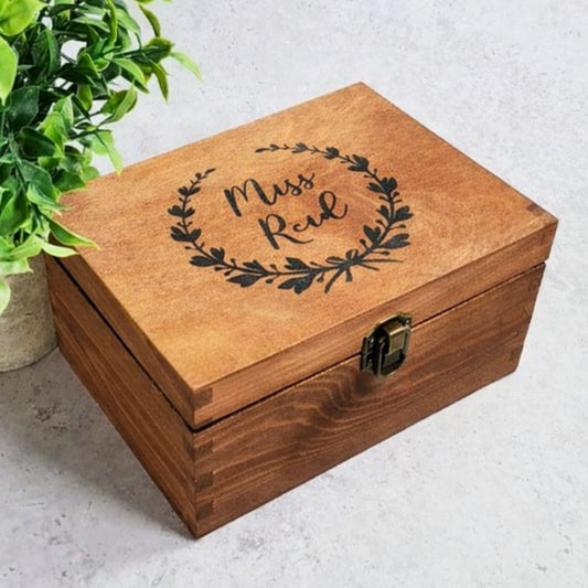 Personalised Teacher Thank You Gift I End of Year Gift I Keepsake Box - 6 Sizes Small to XLarge