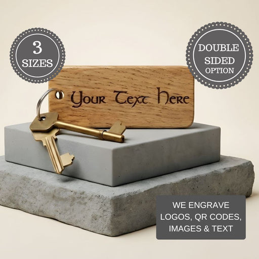 Personalised Text Engraved Keyring