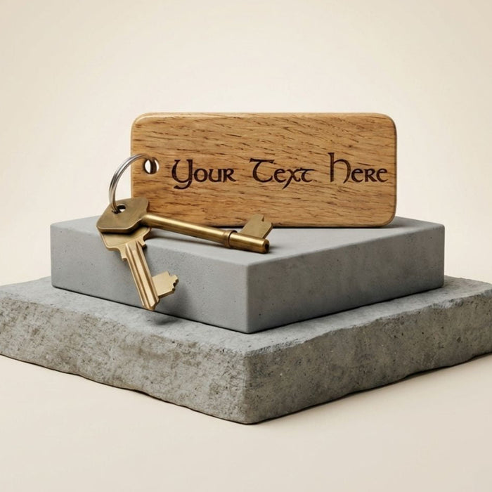 Personalised Text Engraved Keyring