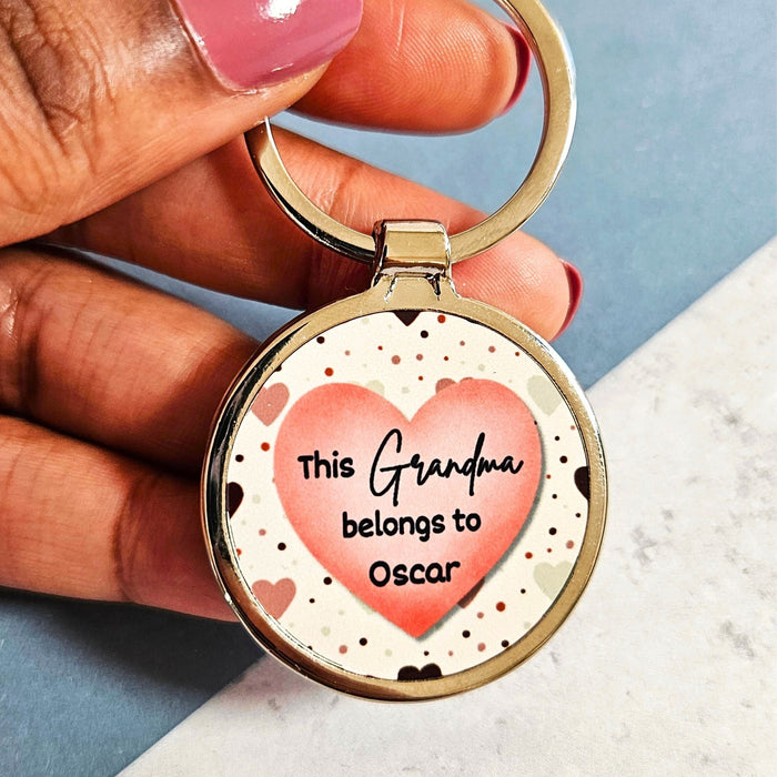 Personalised 'This Grandma Belongs To' Keyring