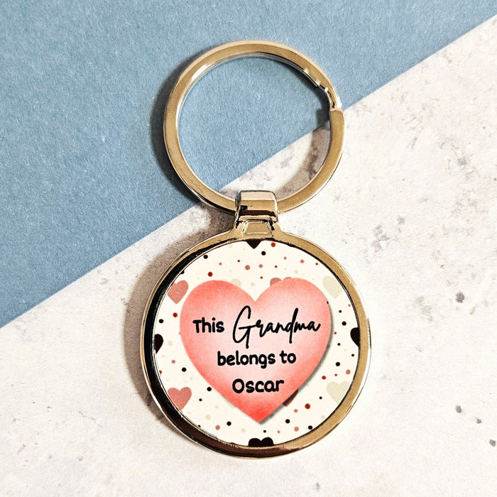 Personalised 'This Grandma Belongs To' Keyring