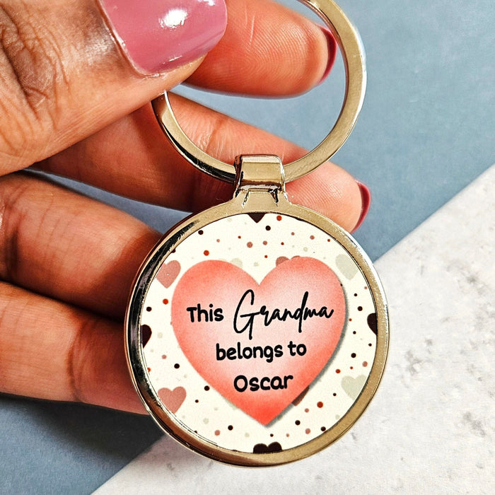 Personalised 'This Grandma Belongs To' Keyring